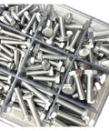 All In One 496 Piece Stainless Steel Hex Head Bolt And Nut Kit For Home Shop And Auto Use Built Tough Heavy Duty Fasteners