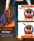 Heavy Duty Sewer Camera Kit For Pipe Inspection 100ft Borescope With Six LEDs 5 Inch IPS Screen 1080P HD Lens 17mm Probe IP68 Waterproof 5000mAh Battery Great For Plumbing Clogs And Drain Troubleshooting, orange coil reel