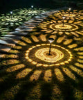 8 Pack Solar Pathway Lights Outdoor Color Changing And Warm White IP67 Waterproof Garden Walkway Lawn Lights illuminating path