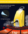 Heavy Duty Steam Cleaner For House And Rides, High Temp Pro Vapor Machine with instant heating showing steam production