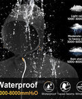Packable Mens Rain Jacket With Reflective Zipper Ultralight Waterproof Windbreaker Hooded Raincoat For Outdoor Run Hike Travel And Cycle All Weather Black Large in heavy rain demo