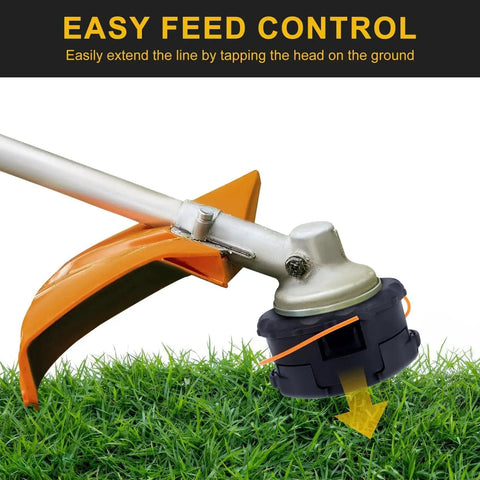 Trimmer Head Replaces Speed Feed 400 For Shindaiwa String Trimmers T230 T231 installed on grass with easy feed control