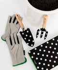 Two Piece Garden Tool Set With Hand Rake And Trowel Durable Carbon Steel Blades Smooth Wooden Handles With Hanging Holes Set