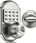Keyless Deadbolt Lock With Keypad For Exterior Doors Digital Code Security Passcode Or Key Entry Durable Stainless Steel 304