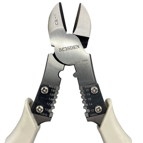 Heavy Duty Wire Cutters With Wire Stripper And Crimping Pliers 8 Inch Diagonal Cutters Pro Grade High Leverage Pliers