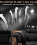 Breathable mesh design of Big And Tall Office Chair For Desk Use With Soft Adjustable Armrests And Comfy Ergonomic High Back