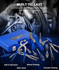 Pro Grade 15 Piece Drum And Disc Brake Tool Kit With Brake Spring Pliers Caliper Brushes Drum Brake Spring Tool