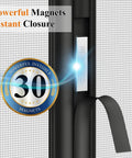 Double-Sided Magnetic Screen Door Fits 32x80 Inch Doors Left Or Right Opening Scratch-Proof Polyester Pet Friendly