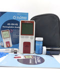 DIY Home Hemoglobin Meter Kit With 25 Strips, 25 Lancets, Lancing Device, Quality Control Strip, Storage Bag And English Manual For Easy At Home Testing, Fast 15 Second Readings And Accurate Hemoglobin Measurements, front view