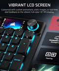 Next Level Wireless RGB Gaming Keyboard With Sleek Aluminum Build And Zero Clutter 99 Percent Layout Providing Crisp Feedback And Stream Deck Integration For A Clean Desk Flex Every True Gamer Swears By showing vibrant LCD screen with keys and dial.
