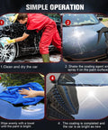 Nano Car Spray 2 Pack For Scratch Repair And Car Wax, Quick Scratch Remover And Fix, step-by-step application on car surface