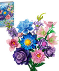 Monet Inspired Water Lily Bouquet Building Set With 603 ABS Bricks To Create A Dope Lifelike Flower Display For Adults And Art Lovers A Great Gift For Creative Home Decor, 603-piece ABS flower set
