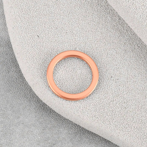 Single copper washer from 10-Piece Copper Oil Drain Washer Set 12x15.5x1.5mm for Leak-Free Seals N0138128 N0138122
