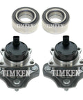 All In One Front And Rear Wheel Bearings And Hubs Kit For Scion Toyota FWD With 4 Wheel ABS Direct Fit And Easy Install