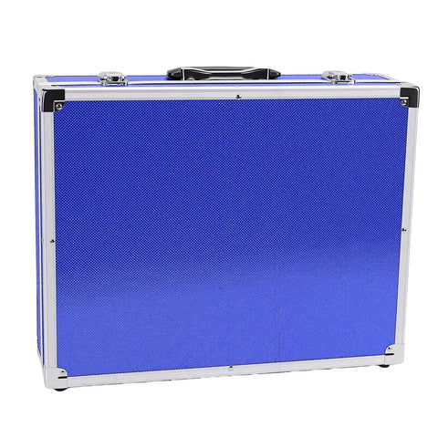 Portable 1500W Magnetic Induction Heater Auto Garage Essential with durable blue casing and handle for safe storage.