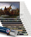 10 Poster Set Of American War Paintings For Social Studies Classrooms And K-12 Teachers, 12 X 18 Inch History Posters, Learning Materials