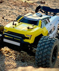 1/14 Scale 4X4 Brushless RC Truck Ready To Run Beast With 4200KV Motor And 50A ESC Independent Receiver on rocky terrain
