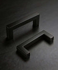 10 Pack 3 Inch Black Stainless Steel Cabinet Pulls For Kitchen Cabinets, Bathrooms And Furniture, side view on dark surface