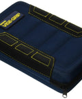 Heavy Duty 8 Piece Pliers Set With Case From Vise-Grip, blue and black carrying case closed with zipper detail, top view