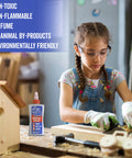 Girl using Multi Surface Strong Glue That Dries Fast For Wood Tile Ceramic Glass Pottery And Crafts Heavy Duty Adhesive for woodworking projects.