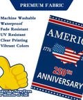Double Sided 12x18 Inch USA Garden Flag Celebrating 250 Years Of Freedom Patriotic 1776 To 2026 Commemorative Banner