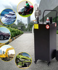 40 Gallon Portable Diesel Fuel Caddy With Manual Transfer Pump Easy Pour Four Wheel Tank for cars, mowers, ATVs, boats