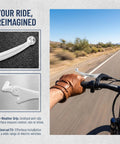 Super Cool Lurrose 2 Pack Electric Scooter Brake Levers Swap The Old Left And Right Disc Brake Handles For Universal Fitment On Your Mountain Bike Or Kick Scooter With Easy Install And Sleek Silver Finish, silver lever on handlebar
