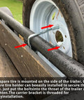 U Bolt Spare Tire Carrier For Trailers Side Mount 9 Inch Bracket Fits 4 Or 5 Lug Wheels Zinc Plated Heavy Duty