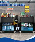 35 Inch Adjustable Tool Storage Cabinet With Silent Glide Lockable Casters And Industrial Grade Secure Latch For Zero Drama Garage Organization In Matte Black with adjustable shelves and tool storage.