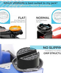 Power Pad Flat Premium Rubber Jack Pad For Trolley Jacks Vehicle Lifts And Axle Stands Universal Fit Keeps Your Ride Safe From Dings Pinch Weld Sill On Cars SUVs And Trucks Great For Car Tuning And Maintenance 1 Year Warranty with grip structure for no slipping displayed