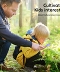 Child using Portable Kids Microscope With 2 Inch Screen And 1080P Autofocus, Real Time Live Viewing, STEM Outdoor Science Kit