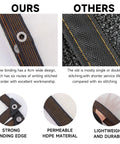 Comparison of binding edges and material quality; left: strong binding, right: lesser quality. Ninety Percent Privacy Fence Screen For Outdoor Use Backyard Must Have Shade Cloth Three By Ten Feet Balcony Cover High Density Mesh For Yard Garden Includes Cable Ties White.
