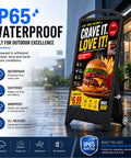 32 Inch Hella Bright Portable Outdoor Digital Signage Featuring 2000 Nits IP65 Waterproof Rugged LCD Display advertised outdoors.