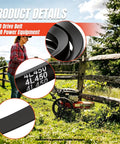 Replacement 45 Inch Drive Belt For Trimmer Mower And DR Power Equipment Heavy Duty Built To Last Wear Resistant Oil And Heat Resistant Belt Durable Outdoor Tool Part For Smooth Operation And Long Lasting Performance. 1/2 in x 45 in belt