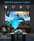 Badass Rugged 5G Tablet Packing Built In Projector And Smooth Android 15 Operating System displaying 100LM projection in living room.