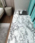 36x197 Inch Extra Wide Grey Contact Paper For Countertops Peel And Stick Waterproof Vinyl Laminate in a bedroom