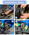 Installation steps for Heavy Duty Drive Belt Replacement For Lawn Mower Deck Fits Craftsman Z5200-ZS6700 shown