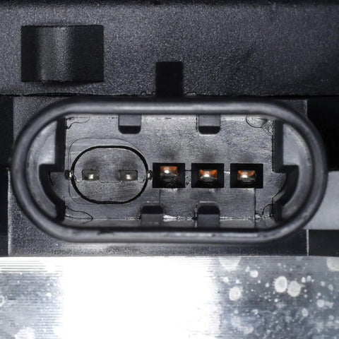 Close-up of Mass Air Flow Sensor MAF connector, vehicle specific fitment, showing plug and play air meter interface for ECU tuning.