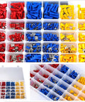 Ultimate 720 Count Tubular Wire Connector Kit Featuring Color Coded Electrical Terminals, Insulated Cable Ferrules In Yellow Red Blue, Heavy Duty Crimping Tool, Perfect For Pro Auto Home Wiring Projects in compartment box