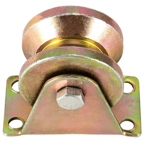 Dead Set 12 Pack 2 Inch Steel V Groove Caster Wheels With Bolts For Sliding Gates And Industrial Carts Galvanized finish and steel construction.