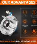Front Left/Right Wheel Hub & Bearing Assembly 513121, 5-Lug w/ABS featuring low noise, high speed, and precision benefits