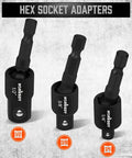 Impact Drill Socket Adapter Set With Universal Joints, 9-Piece Driver Socket Adapters For 1/4, 3/8, And 1/2 Inch