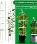 Heavy Duty 6 Ft Garden Trellis For Climbing Plants Built To Last From Rustproof Metal Pipe In White With Weather Resistant Finish