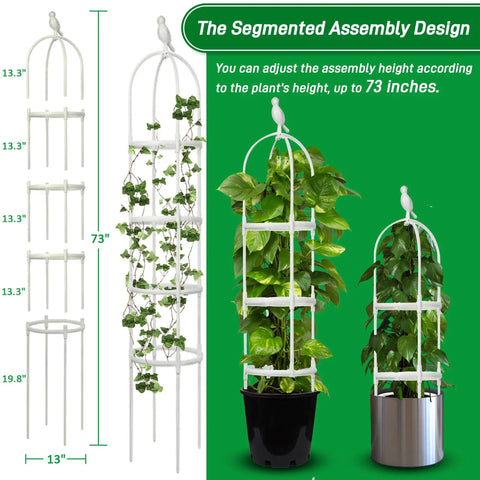 Heavy Duty 6 Ft Garden Trellis For Climbing Plants Built To Last From Rustproof Metal Pipe In White With Weather Resistant Finish