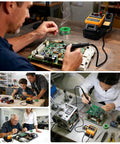 Cordless Soldering Iron Kit With 90W Digital LED Display Compatible With 20V 60V Flex Batteries in electronics repair use