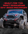 Off-road vehicle with Winch Snatch Block Pulley 9 Ton Heavy Duty Block And Tackle For Synthetic Rope Or Steel Cable