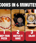 Steps to use the 14 Inch Electric Indoor Pizza Oven With Stone For Crispy Crust Pizza Heats To 800F and Cooks In Under 6 Minutes
