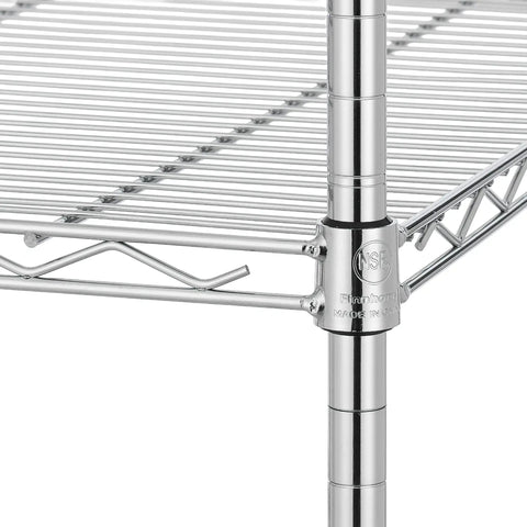 Built Like A Tank Heavy Duty Five Tier Wire Shelving Rack With Thick Steel Frame And Adjustable Chrome Pantry Shelves For Kitchen Laundry Home Storage Organization