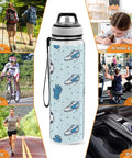 Image of 32 Oz BPA Free Tritan Sports Water Bottle Built For Gym Grind, Hiking, Cycling And Fitness Junkies, showcasing versatility.