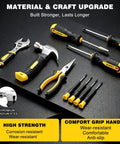 Tools from the 8V Cordless Drill Set With 157 Piece Home Repair Kit And Storage Case for DIY projects and home fixes.